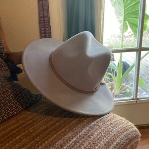 Women’s slate wool fedora. Never left the house.